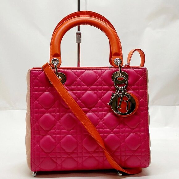 Christian Dior Hand Bag Pink Leather mon-1858-090825 - Picture 1 of 16